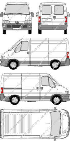 Peugeot Boxer 290 C/330 C, 290 C/330 C, van/transporter, short wheelbase, rear window, 1 Sliding Door (2002)