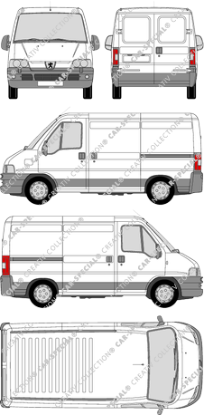 Peugeot Boxer 290 C/330 C, 290 C/330 C, furgón, paso de rueda corto, 2 Sliding Doors (2002)