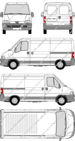 Peugeot Boxer 330 M, 330 M, furgone, empattement  moyen, 2 Sliding Doors (2002)