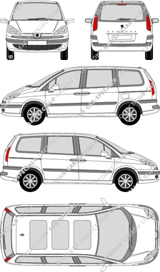 Peugeot 807, Station wagon, 5 Doors (2002)