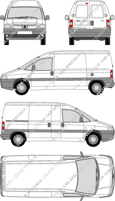 Peugeot Expert, furgón, paso de rueda largo, 1 Sliding Door (2004)