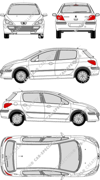 Peugeot 307, Kombilimousine, 5 Doors (2005)