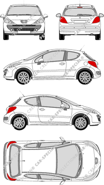 Peugeot 207 Hatchback, 2006–2010 (Peug_155)