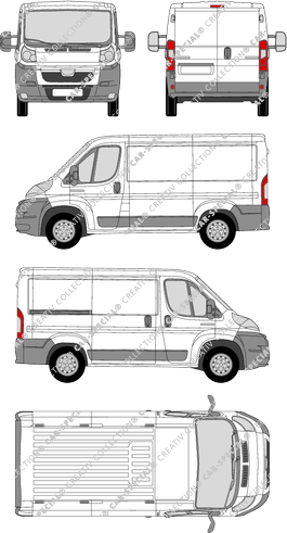 Peugeot Boxer, van/transporter, L1H1, Rear Wing Doors, 1 Sliding Door (2006)