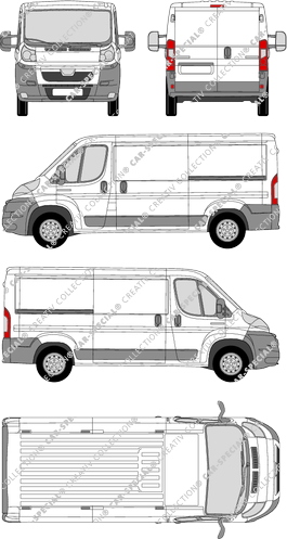 Peugeot Boxer, van/transporter, L2H1, Rear Wing Doors, 2 Sliding Doors (2006)
