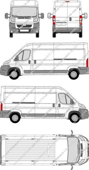 Peugeot Boxer, van/transporter, L3H2, Rear Wing Doors, 2 Sliding Doors (2006)