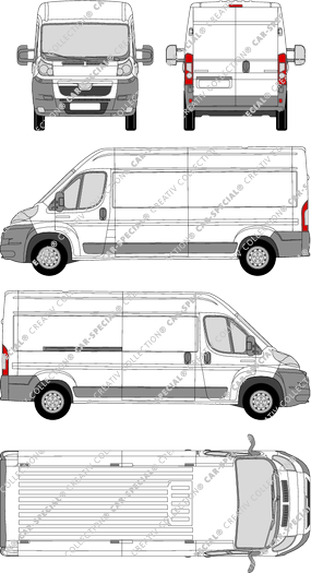 Peugeot Boxer, furgón, L3H2, Rear Wing Doors, 1 Sliding Door (2006)