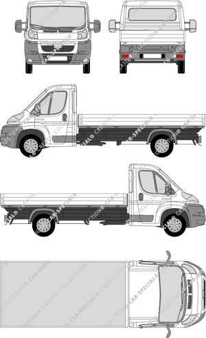 Peugeot Boxer, platform, long, single cab (2006)