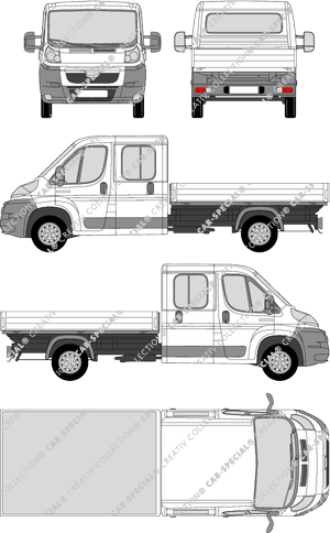 Peugeot Boxer, pont, longue, double cabine (2006)