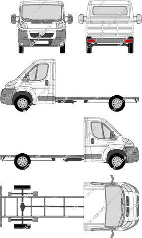 Peugeot Boxer, Chassis for superstructures, long wheelbase, single cab (2006)