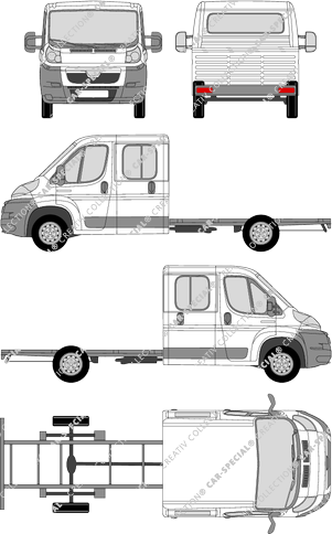 Peugeot Boxer, Chassis for superstructures, long wheelbase, double cab (2006)