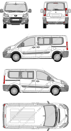 Peugeot Expert, minibus, L1H1, Rear Flap, 2 Sliding Doors (2007)