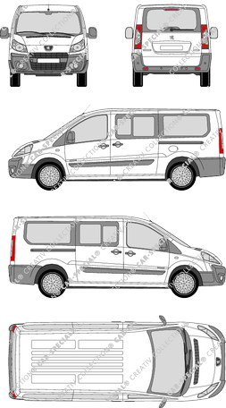 Peugeot Expert, Kleinbus, L2H1, Rear Flap, 2 Sliding Doors (2007)