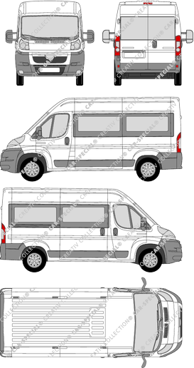 Peugeot Boxer, minibus, L2H2, 1 Sliding Door (2006)