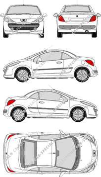 Peugeot 207 CC, CC, Cabriolet, 2 Doors (2007)