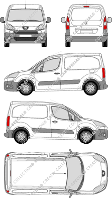 Peugeot Partner, fourgon, Rear Flap (2008)
