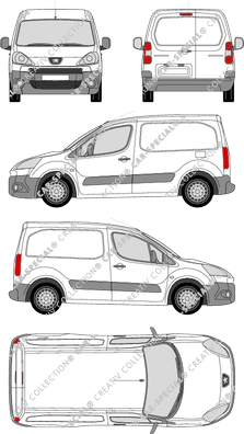 Peugeot Partner, fourgon, Rear Wing Doors (2008)