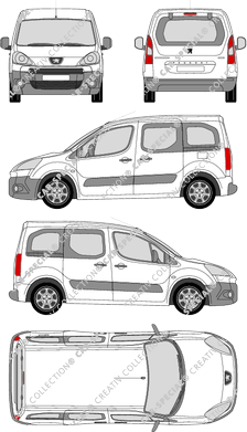 Peugeot Partner Tepee fourgon, 2008–2015 (Peug_224)