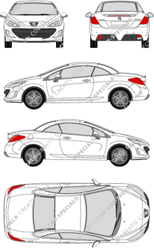 Peugeot 308 Descapotable, 2009–2015 (Peug_237)