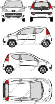 Peugeot 107, Kombilimousine, 3 Doors (2011)