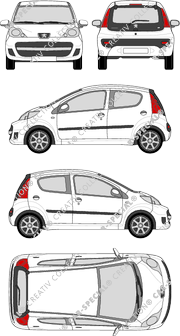 Peugeot 107 Kombilimousine, 2011–2014 (Peug_248)