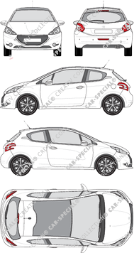 Peugeot 208, 2012–2015 (Peug_251)