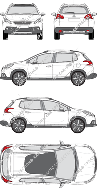 Peugeot 2008 station wagon, 2013–2019 (Peug_284)