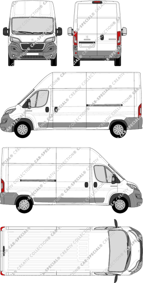 Peugeot Boxer, furgone, L3H3, Rear Wing Doors, 2 Sliding Doors (2014)