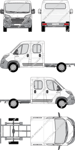 Peugeot Boxer Chassis for superstructures, 2014–2024 (Peug_365)