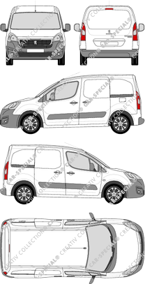 Peugeot Partner, furgón, L1, Rear Flap, 2 Sliding Doors (2015)
