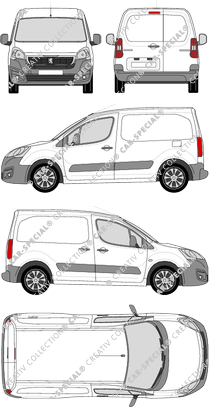 Peugeot Partner, van/transporter, L1, Rear Wing Doors (2015)