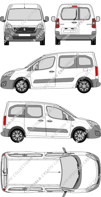 Peugeot Partner Tepee van/transporter, 2015–2018 (Peug_388)