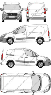 Peugeot Partner van/transporter, 2015–2018 (Peug_390)