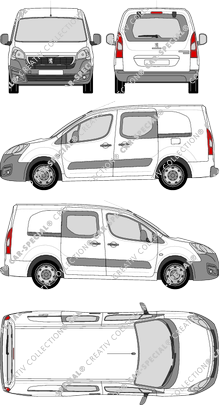 Peugeot Partner van/transporter, 2015–2018 (Peug_395)