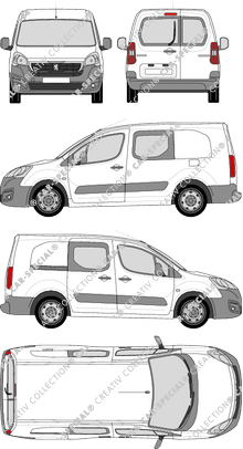 Peugeot Partner van/transporter, 2015–2018 (Peug_402)
