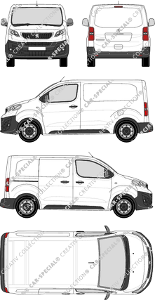 Peugeot Expert, Kastenwagen, Compact, Rear Flap, 1 Sliding Door (2016)