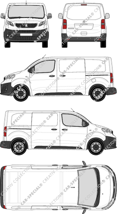Peugeot Expert, furgone, Standard, Rear Flap, 2 Sliding Doors (2016)