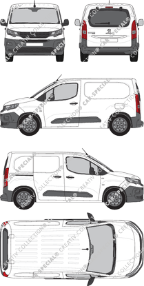 Peugeot Partner, Kastenwagen, L1, Heck verglast, Rear Flap, 1 Sliding Door (2018)