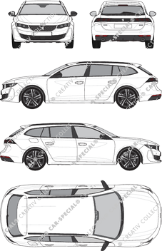 Peugeot 508 SW Station wagon, 2018–2023 (Peug_513)