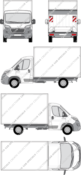 Peugeot Boxer, Cuerpos de caja, L2, cabina individual (2014)