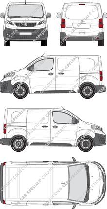 Peugeot e-Expert, van/transporter, Compact, Rear Flap, 2 Sliding Doors (2020)