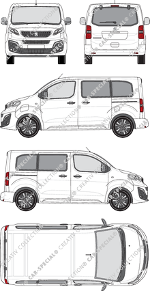 Peugeot e-Traveller, camionnette, L1 Compact, Rear Flap, 2 Sliding Doors (2020)