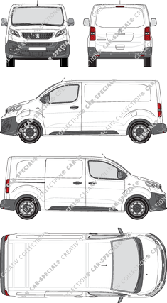 Peugeot e-Expert, furgone, Standard, Rear Flap, 1 Sliding Door (2020)