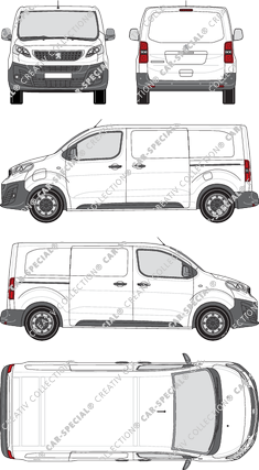 Peugeot e-Expert, Kastenwagen, Standard, Rear Flap, 2 Sliding Doors (2020)