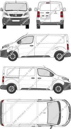 Peugeot e-Expert, van/transporter, Standard, Rear Wing Doors, 1 Sliding Door (2020)