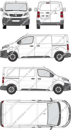 Peugeot e-Expert, van/transporter, Standard, Rear Wing Doors, 2 Sliding Doors (2020)