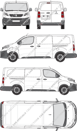 Peugeot e-Expert, Kastenwagen, lang, Rear Wing Doors, 2 Sliding Doors (2020)