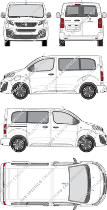 Peugeot e-Traveller, Kleinbus, L1 Compact, Rear Wing Doors, 1 Sliding Door (2020)