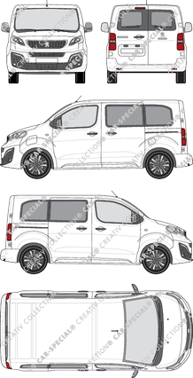 Peugeot e-Traveller, minibus, L1 Compact, Rear Wing Doors, 2 Sliding Doors (2020)