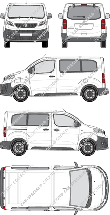 Peugeot e-Expert, Kleinbus, Compact, Rear Flap, 1 Sliding Door (2020)